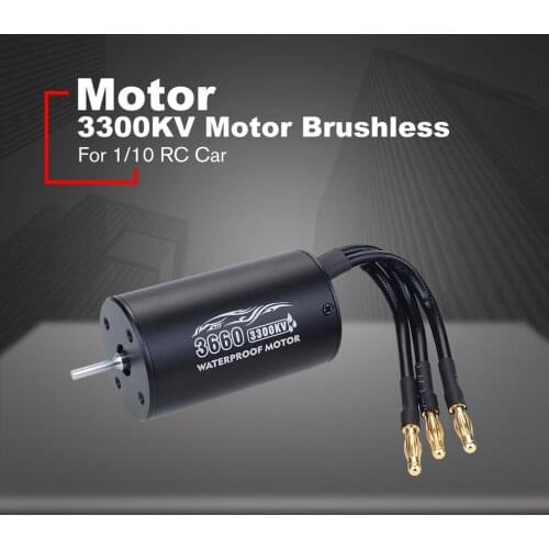 3660 Brushless Motor 2600/3300KV 1200W Waterproof Sensorless Motor For 1/10 RC Car Truck Spare Parts Acessories