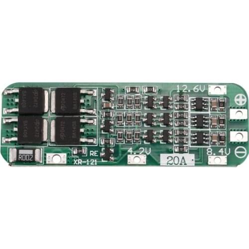 3S 20A Li-Ion Lithium Battery 18650 Charger PCB BMS Protection Board 12.6V Cell 64X20X3.4Mm Module S08