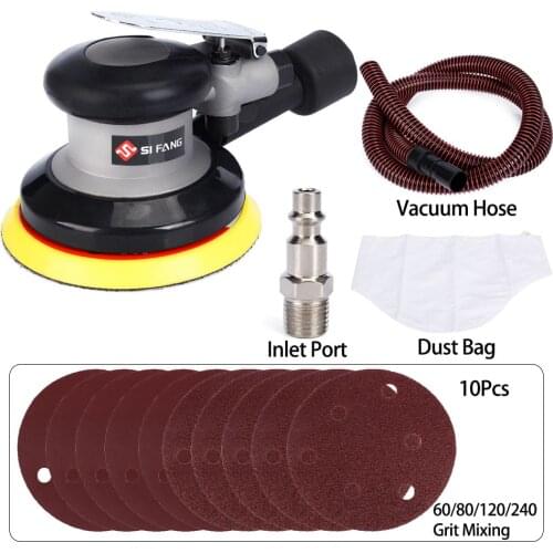 5 inch air Sander Vacuum Air Random Orbital Sander with sander paper setPneumatic Sander Air Sanding Machine Pneumatic Tools