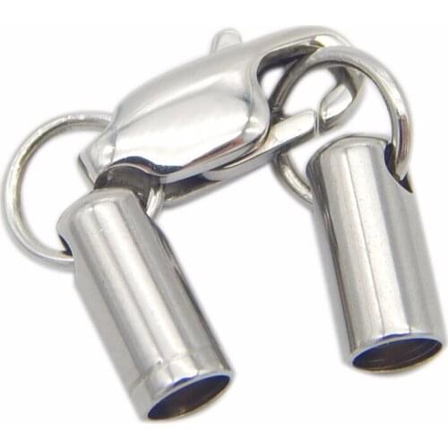 5pcs/lot 2/3/4/5mm Stainless Steel Lobster Clasps End Caps Clasps Jewelry Connector for Bracelet Necklace DIY Craft