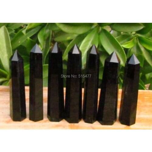 7 NATURAL OBSIDIAN CRYSTAL POINTS HEALING ,WHOLESALES Free Shipping