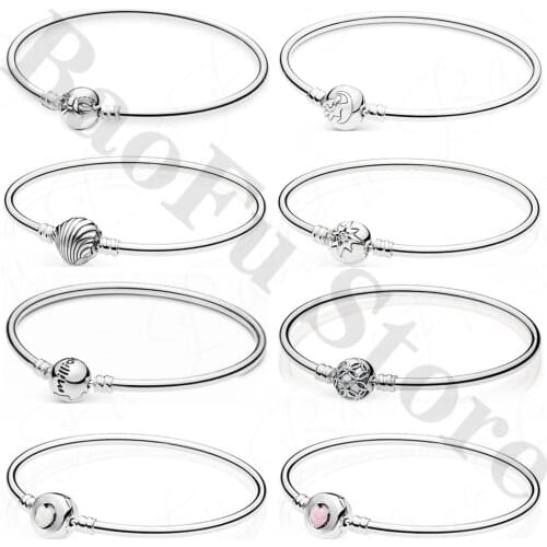 Authentic 100% 925 Sterling Silver Bracelet 1:1 MotherS Day Bow, Shells, Lions Suitable For Original Female Luxury Jewelry