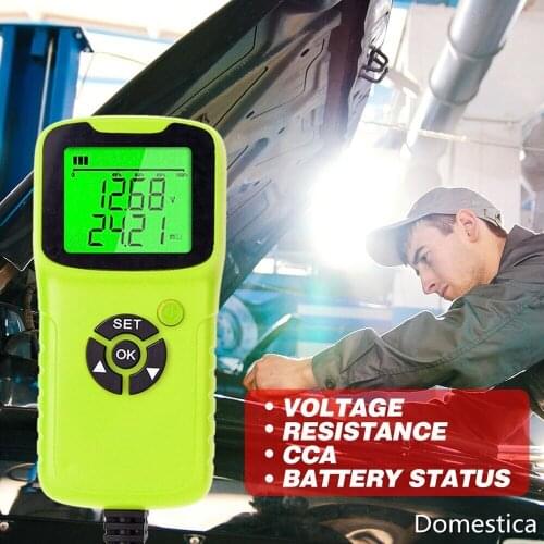 Auto Battery Diagnostic Tools Car Motorcycle Batteries System Tester 12V Analyzer Tools Wide CCA Test Tange (100-1700)