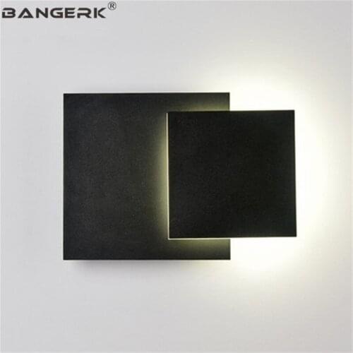 DIY Creative Adjust Sconce Wall Light LED Iron Square Modern Bedside Wall Lamp Home Decor Nordic Design Lighting Fixtures