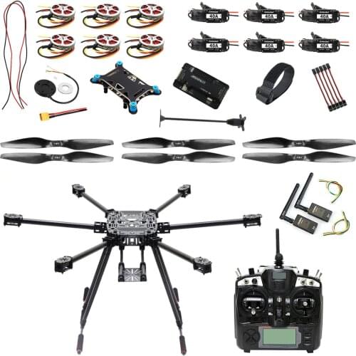 ZD850 DIY Drone Kit 850mm Carbon Fiber Frame with APM2.8 Flight Control M8N GPS 350KV Motor 2-6S 40A ESC Hexacopter UFO Drone
