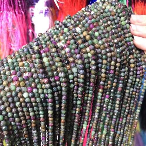 Natural stone Faceted Small Beads Colored Stone Loose isolation Beads for jewelry making DIY necklace bracelet accessories