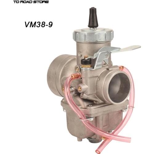 Motorcycle 38mm Carburetor For Mikuni VM38 Round Slide VM38-9 Spigot Carbs 2 Stroke For Motorcross ATV Quad UTV 42-6025 13-5006