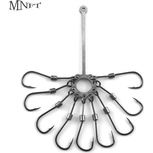 MNFT 1Set Carbon Steel Sharp Explosion Hook Disk Fishhook Barbed Hook Fishing Tackle Accessaries