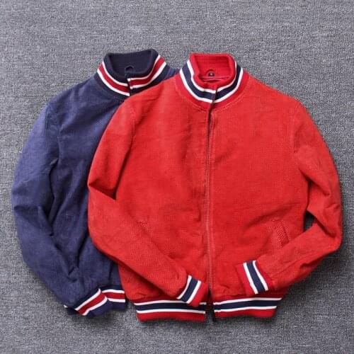 Natural Genuine Leather Jacket Men Spring Autumn 100% Real Sheepskin Coat Man Streetwear Moto Biker Bomber Jackets 1711