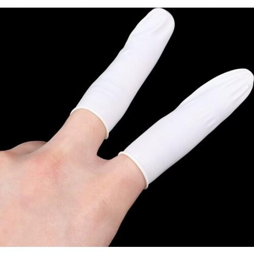 Disposable Latex Finger Cots 10pcs, Anti-static Rubber Fingertips Protective New