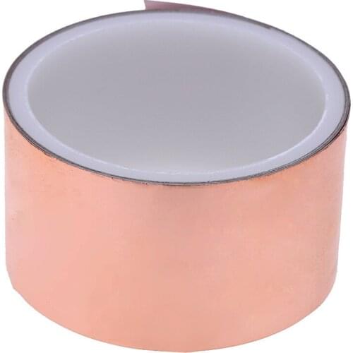 50mm * 2m One Side Copper Foil Tape EMI Shielding Single Conductive Adhesive for Guitar