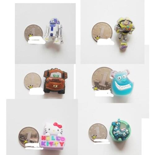 Geniune Kawaii McQueen Shoe Charms Accessories Cartoon LED Flash Cars Shoes Buckle Decorations for Sandals Charms Kids Gift