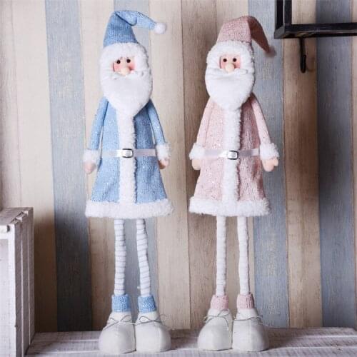 Holiday Decorations 70cm Santa Claus Doll Pink Blue Christmas Tree Ornaments Nordic Style Home Decor Gifts Navidad 2022 Elves