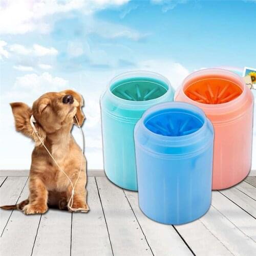 Dropship Dog Paw Cleaner Cup Soft Silicone Combs Pet Foot Washer Cup Paw Clean Brush Quickly Wash Dirty Cat Foot Cleaning Bucket