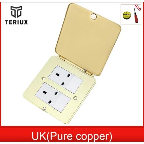 UK outlet socket built in floor receptacle watertight gasket flip electrical outlet box recessed floor socket