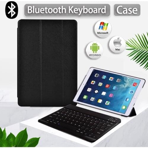 For Apple IPad Air 3 10.5"/Pro 10.5"/IPad 7th 8th Gen 10.2" Tablet Folding Stand Cover Smart Sleep Wake Case +Bluetooth Keyboard