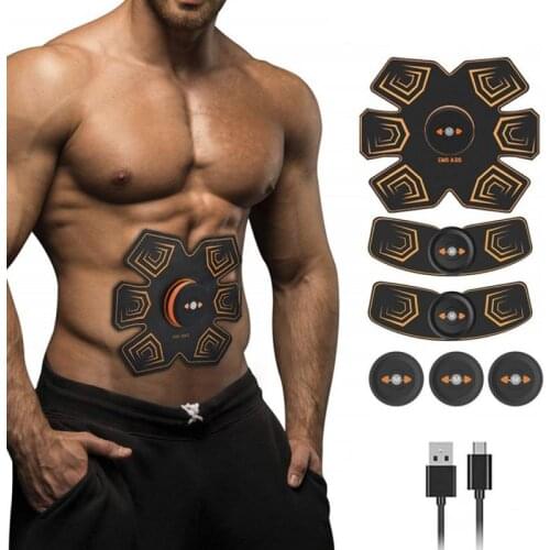 EMS Abdominal Muscle Stimulator Trainer Abs Fitness Equipment Training Gear Muscles Electrostimulator Toner Exercise At Home Gym
