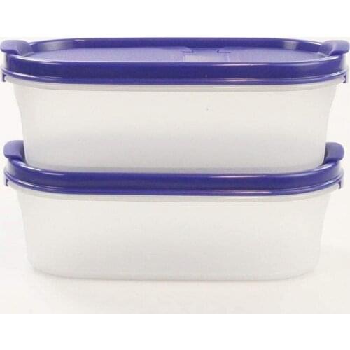 Tupperware Oval Series 500 ml Blue bulk (2X500 ml.) Dry Storage Box Modular, Dry Food Storage Container