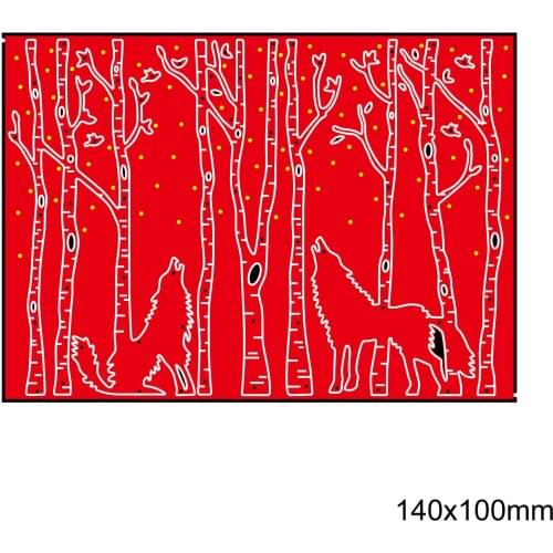 Wolf In The Woods Cutting Dies For DIY Scrapbooking Card Making Silicone Stamps Fun Decoration Supplies