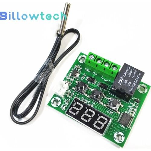 W1209 -50-100C DC 12V digital temperature controllear thermostat temperature control thermostat switch plate W1209 case