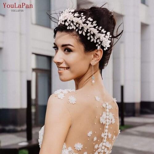 YouLaPan HP314 Trendy Crystal Bridal Headband Girl Hair Hoop Top Metal Rhinestone Hair Wedding Accesories Jewelry Tiara Crown