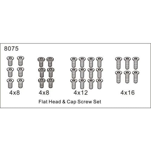 ZD racing EX07 accessories super sports car 1/7 original accessories 8075 flat head screws