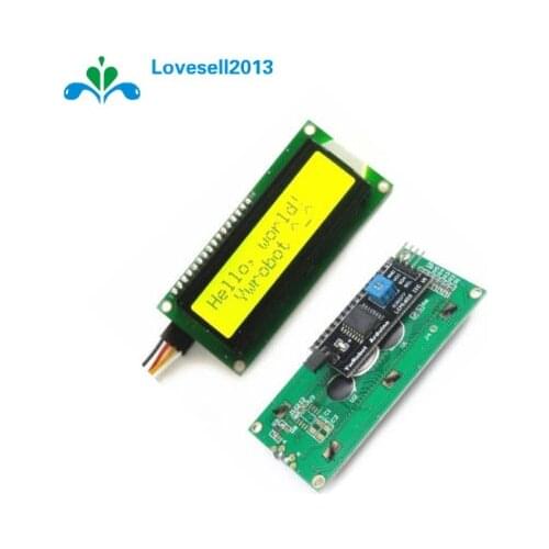 Yellow Display IIC I2C TWI SP I Serial Interface 1602 16X2 LCD Module New