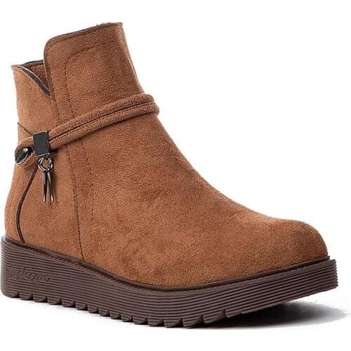 Women Boots Zippered Casual Boots Snow Boots Ladies Winter Boots Fashion Warm Boots Ankle Boots Comfy Boots