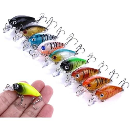 1pcs Minnow Fishing Lure Floating Wobbler Crankbait 4.5cm 4g Crazy Wobblers Bionic Crank Lures Artificial Hard lure for fishing