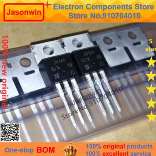 100% nuevo 50 unids/lote original MOSFET IRF830PBF 500V5A IRF830 TO-220 Transistor