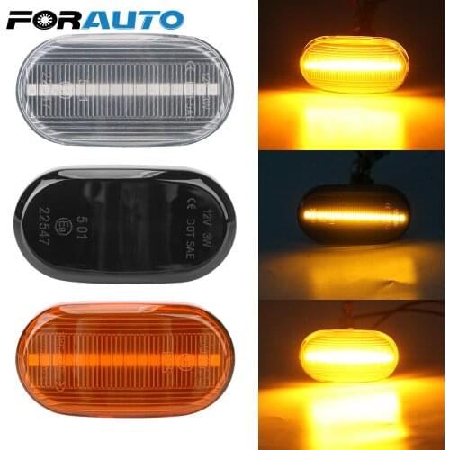 2PCS Repeater Light Turn Signal Indicator LED Car Dynamic Side Marker Signal Lamp