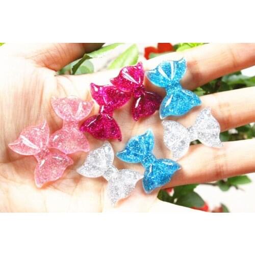 20pcs/lot flat back resin resin bow ,DIY resin craft accessories fashion resin cabochons