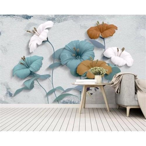 3d Bedroom Wallpaper exquisite European Jewelry Flowers Light Lluxury TV Sofa Background Wall 3d Silk Wallpaper