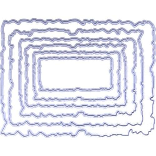 6pcs/Set Antique Frames Metal Irregular Cutting Dies Stencils for DIY Scrapbooking Album Embossing Paper Cards Decorative Crafts