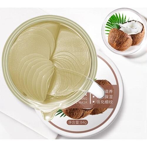 Coconut Eye Mask Patch 60pcs Moisturizing Crystal Collagen Anti Aging Wrinkle Lift And Tighten Eye Patches Skin Care Masks