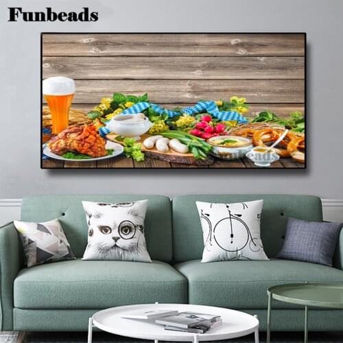 Red Wine Food Cafe Dinning Restaurant decor Diamond Embroidery DIY Diamond Painting mosaic square Rhinestone Cross Stitch FF1024