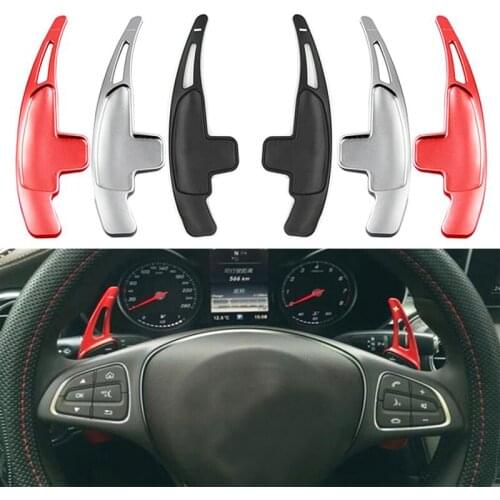 Car Styling For Mercedes Benz AMG A45 CLA45 C63 C65 S63 GLA45 E43 SL63 Steering Wheel Gear Shifters Paddle Aluminum Alloy 2pcs
