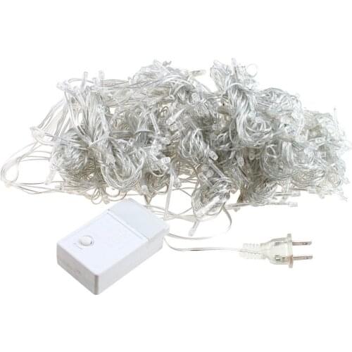 Free Fedex 5pcs/lot LED string Light Curtain 3M*3M 300leds 9Colors christmas led light curtain AC220 10W