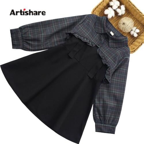 Girls Clothes Plaid Pattern Teenage Girls Clothing Blouse + Dress Outfits For Girls Casual Style Childrens Clothes 6 8 10 12 14