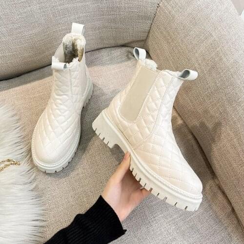 Snow Boots Women 2021 New Thick Velvet Large Size Winter Fashion Warmth one-step Short Boots Cotton Shoes Womens Cotton Shoes