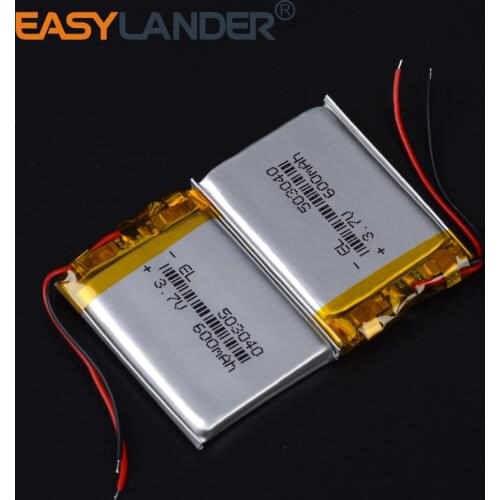 CE Rohs MP3 player Polymer battery 600 mah 3.7 V 503040 speakers Li-ion battery for Car video recorder DVR registrar