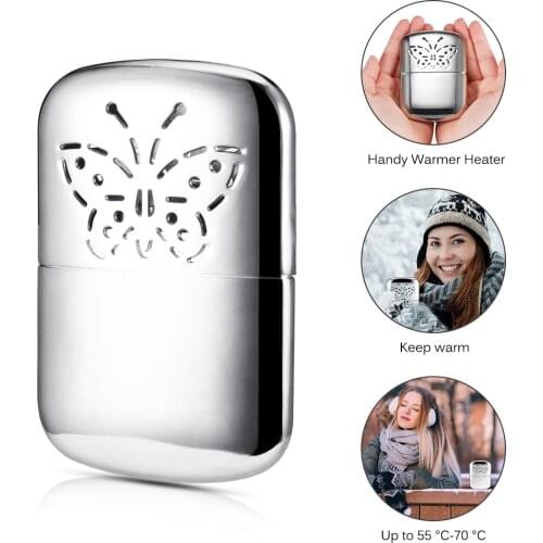 Zinc Alloy Pocket Long-Life Hand Warmer Reusable Electric Mini Pocket Power Bank Hand Warmers Winter Gifts
