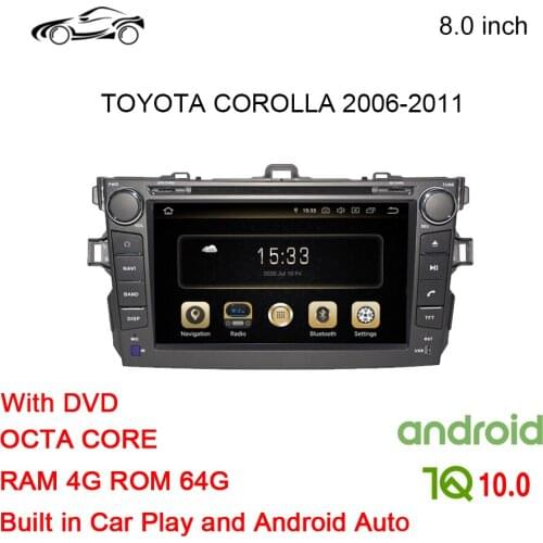 COROLLA GPS COROLLA DVD ANDROID CAR GPS FOR TOYOTA COROLLA CAR DVD 8 inch CAR STEREO ANDROID 10 4G+64G Car Multimedia NAVIGATION