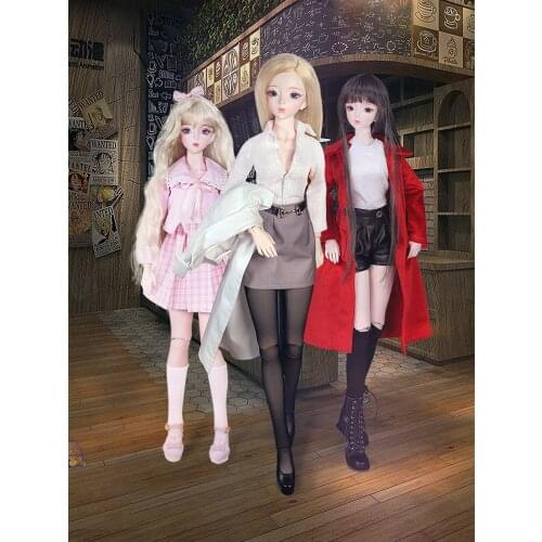 DBS 1/3 BJD 62cm joint body, City Baby series,with hand-painted face clothes shoes wig and head can open, girlSD