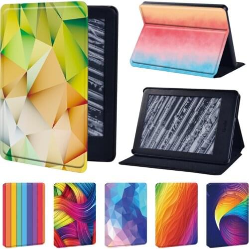 For Amazon Kindle Paperwhite 4/1/2/3/ Amazon Kindle 10th Gen/Kindle 8th Gen Tablet Foldable Stand Folio Cover + Free Stylus