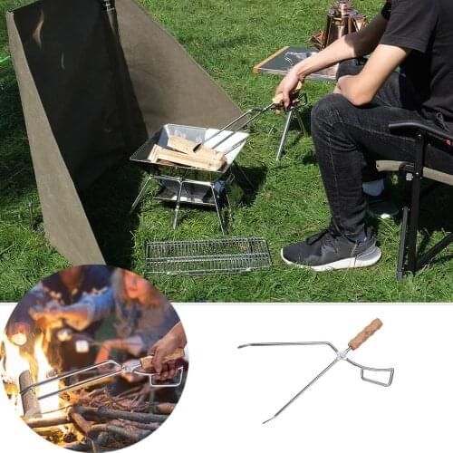 Charcoal Shears Firewood Shears Fire Shears Bbq Tool Charcoal Tongs For Outdoor Stainless Steel Tong Clip Grill Tool #G4