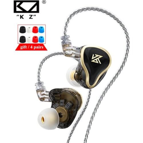 KZ ZAS 1DD 7BA Hybrid In-ear Earphones HIFI Metal Headset Music Sport Headphone KZ ZSX ZS10PRO AZ09 AST ASX C10 PRO VX BA8 NS9