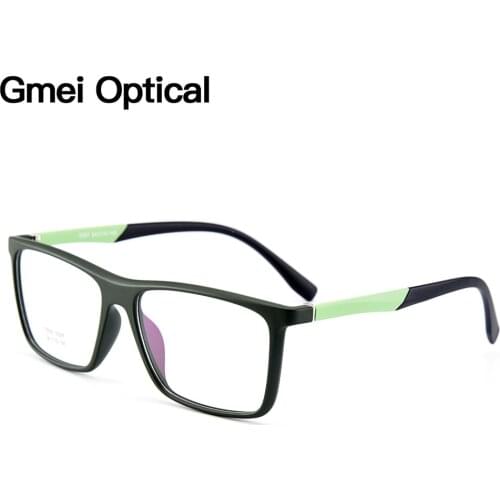 Gmei Optical Stylish Ultralight TR90 Rectangular Full Rim Optical Glasses Frames For Men Women Myopia Presbyopia Oculos M5097