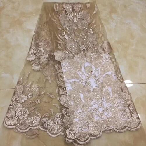 Hot Selling Nigeria Sequin Lace Fabric 2021 High Quality African Tulle Lace Fabric French Mesh Lace Fabric D3613