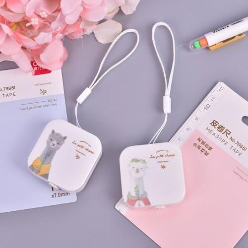 HOT! 150cm Portable Children Height Ruler Centimeter Inch Roll Tape Alpaca Tape Measure Retractable Ruler Leather Ruler